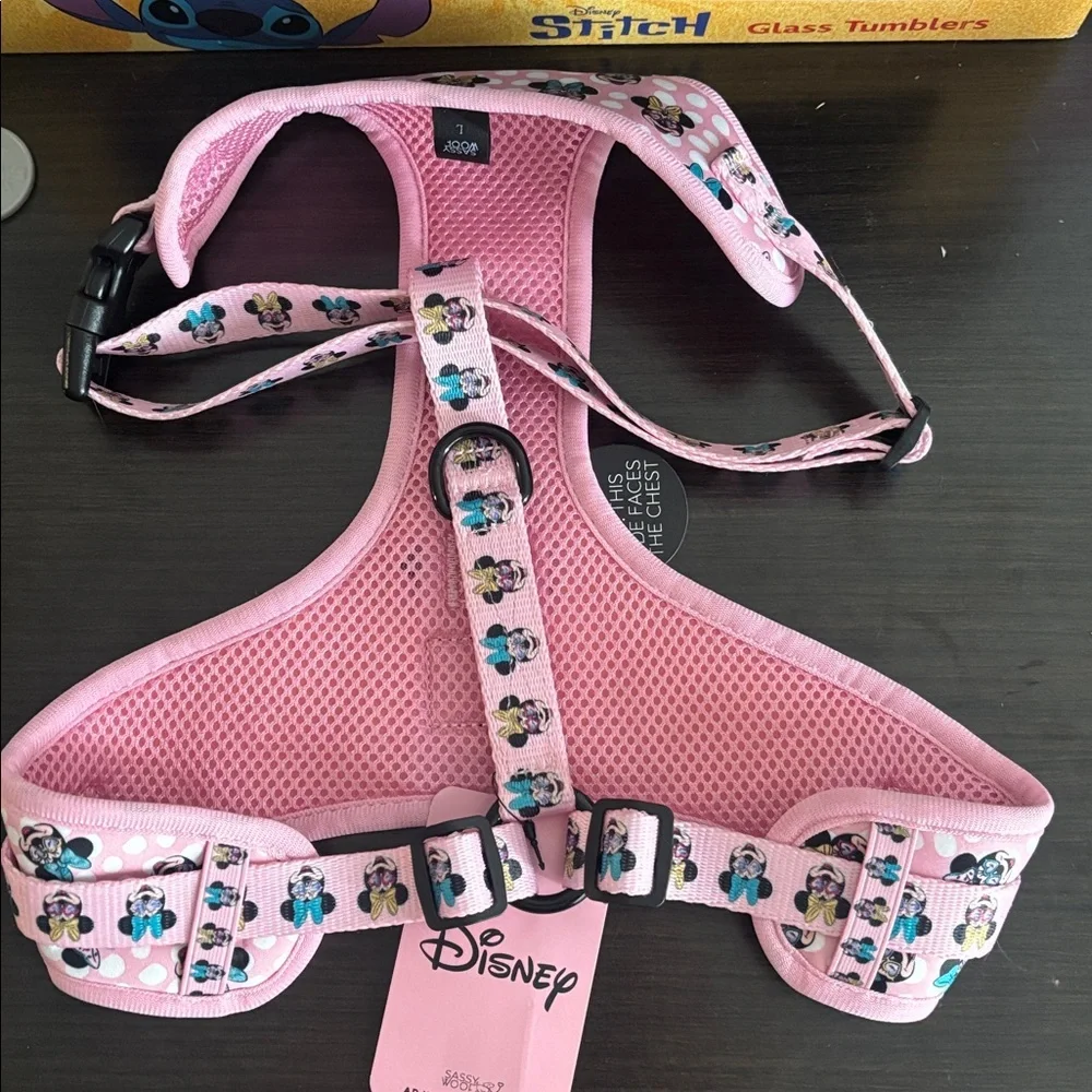Disney Minni Mouse LARGE Sassy Woof Dog Harness